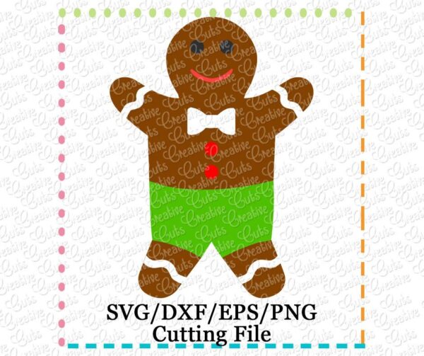 Gingerbread Boy Cutting File SVG DXF EPS