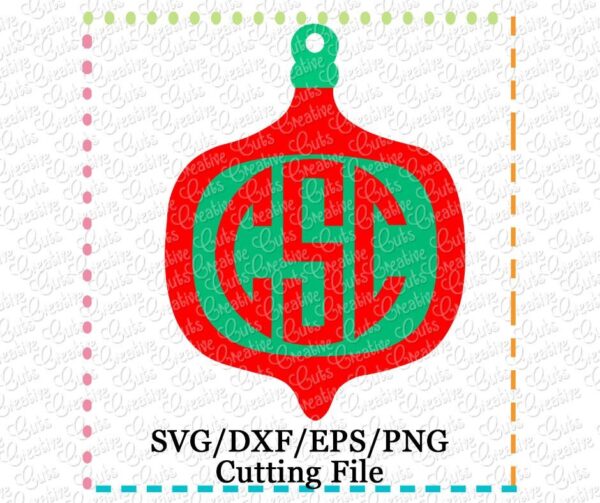 Ornament Monogram Pointed Cutting File SVG DXF EPS