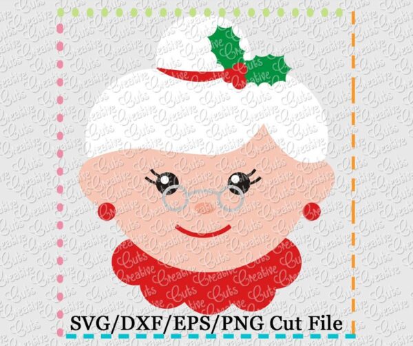 Mrs Claus Cut File SVG DXF EPS