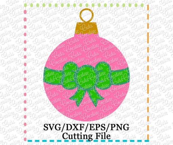 Ornament Bow Cutting File SVG DXF EPS