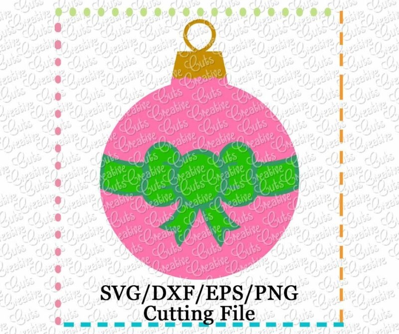 Ornament Bow Cutting File SVG DXF EPS - Creative Appliques