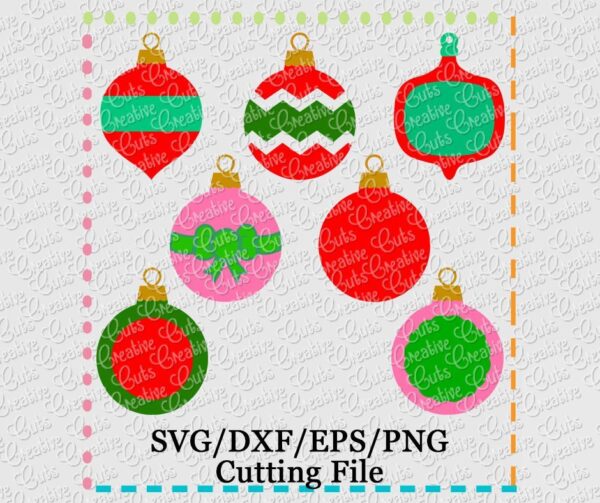 Ornament Set Cutting File SVG DXF EPS