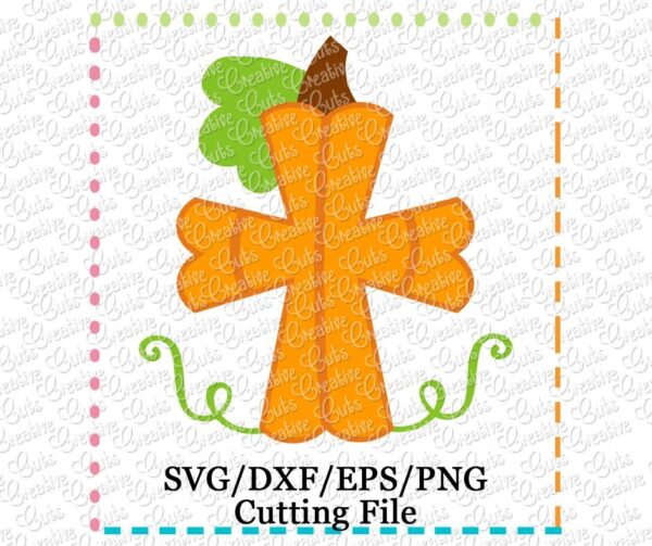 Pumpkin Cross Cutting File SVG DXF EPS