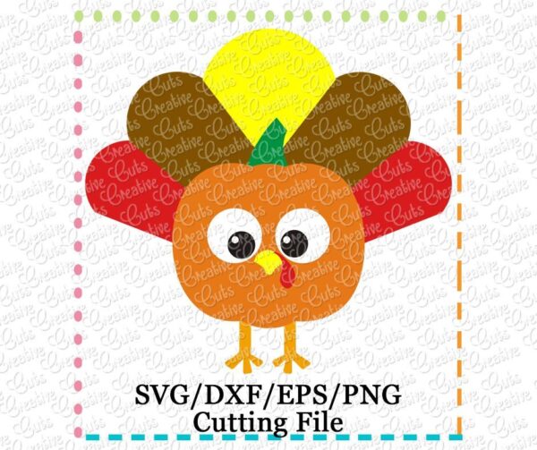 Pumpkin Turkey Cutting File SVG DXF EPS