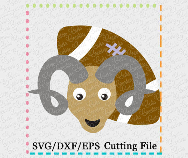 Ram Football Cutting File SVG DXF EPS