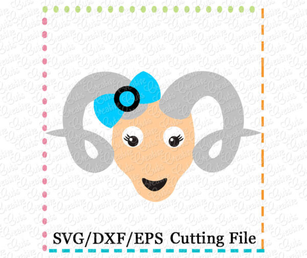 Ram Girl Cutting File SVG DXF EPS