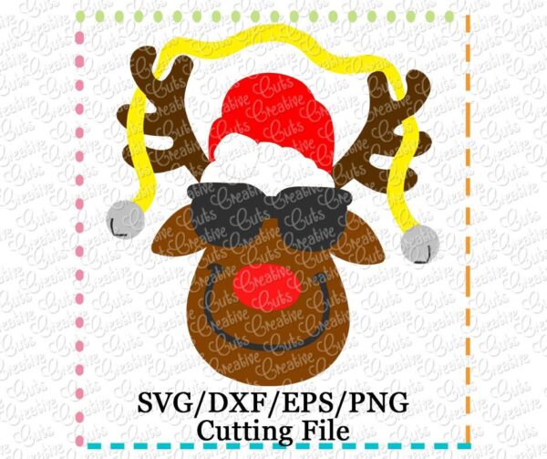 Reindeer Sunglasses Cutting File SVG DXF EPS