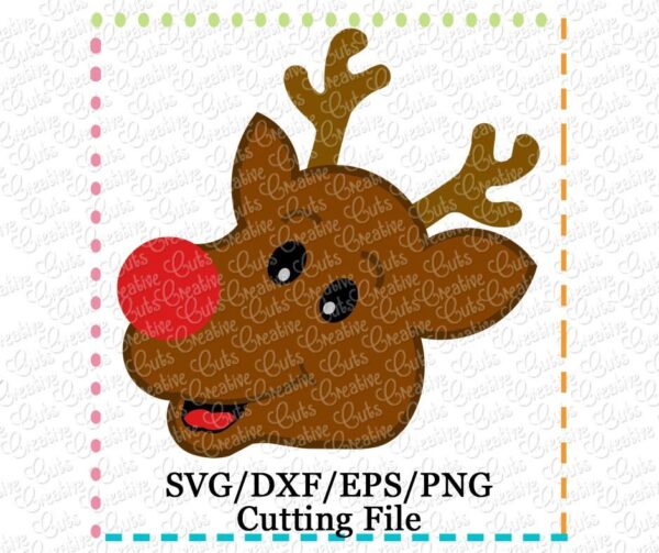 Rudolph Reindeer Cut File SVG DXF EPS