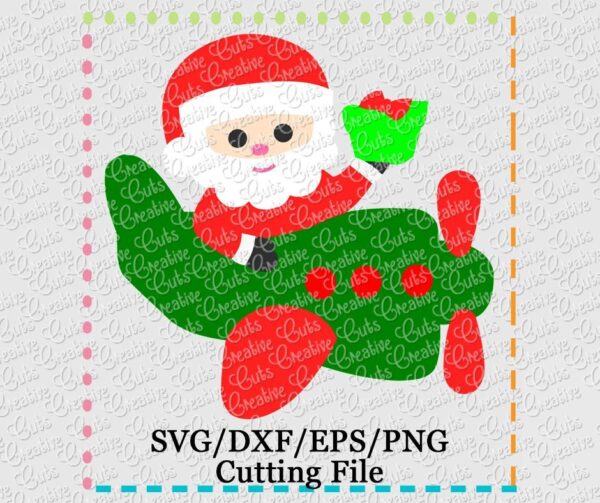 Santa Plane Cutting File SVG DXF EPS