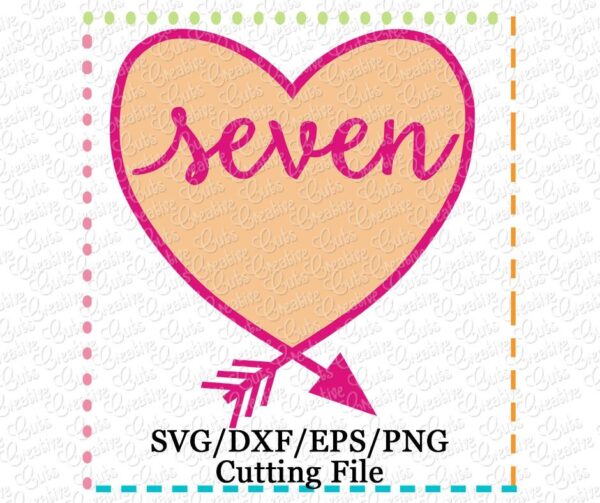 Seven Arrow Heart Cutting File SVG DXF EPS