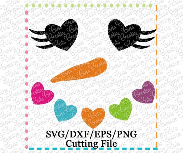 Snow Girl Face Cutting File SVG DXF EPS