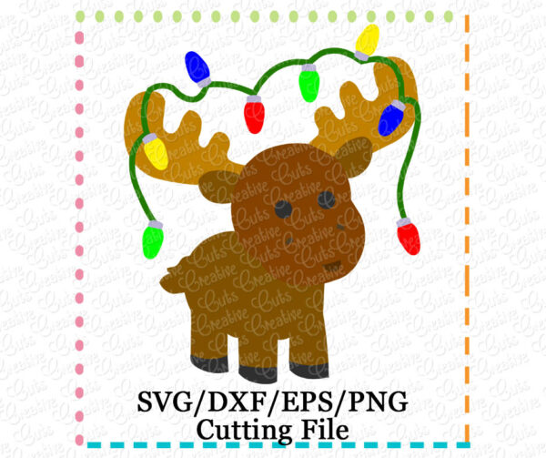 Moose Lights Cutting File SVG DXF EPS