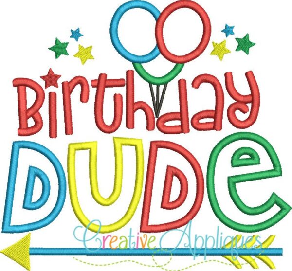 Birthday Dude Applique - Image 2