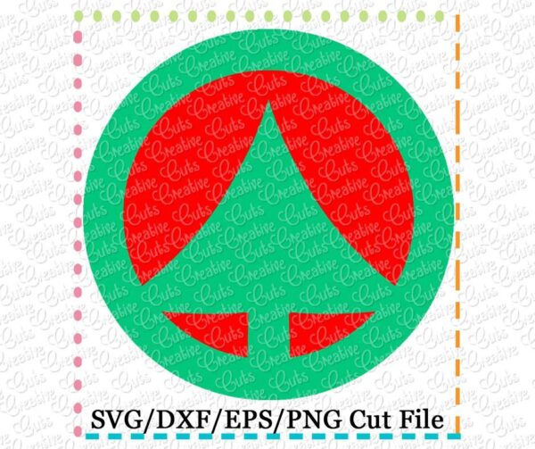 Circle Christmas Tree SVG DXF EPS