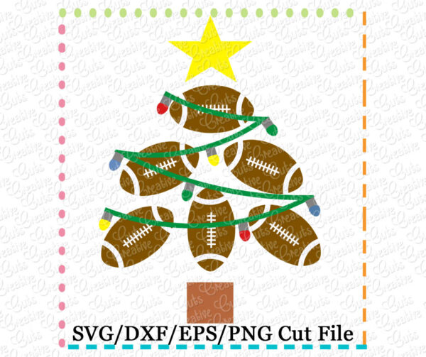 Football Christmas Tree SVG DXF EPS