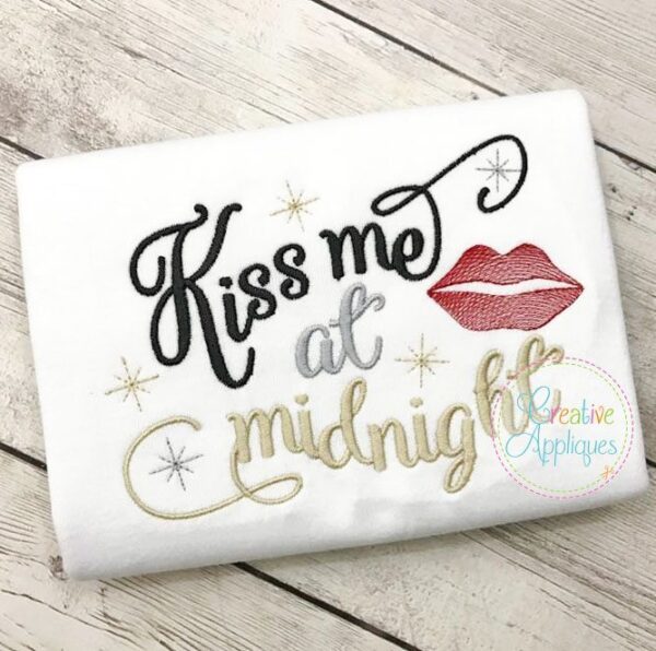 Kiss Me At Midnight Embroidery