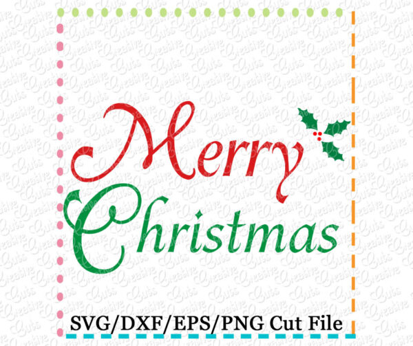 Merry Christmas SVG DXF EPS