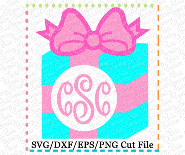 Monogram Gift Present SVG DXF EPS