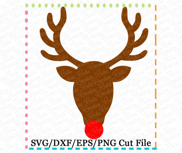 Rudolph Reindeer Silhouette SVG DXF EPS