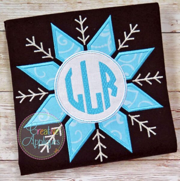 Snowflake Monogram Applique