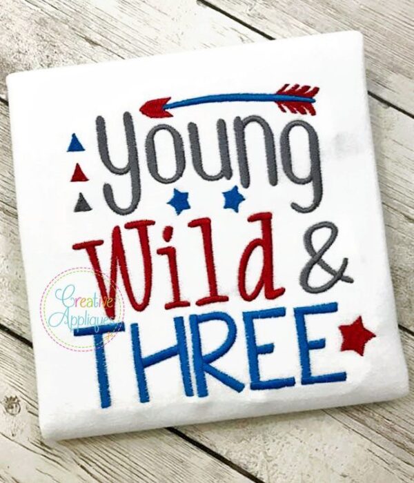 Boy Young Wild and Birthday Embroidery Design Set - Image 4