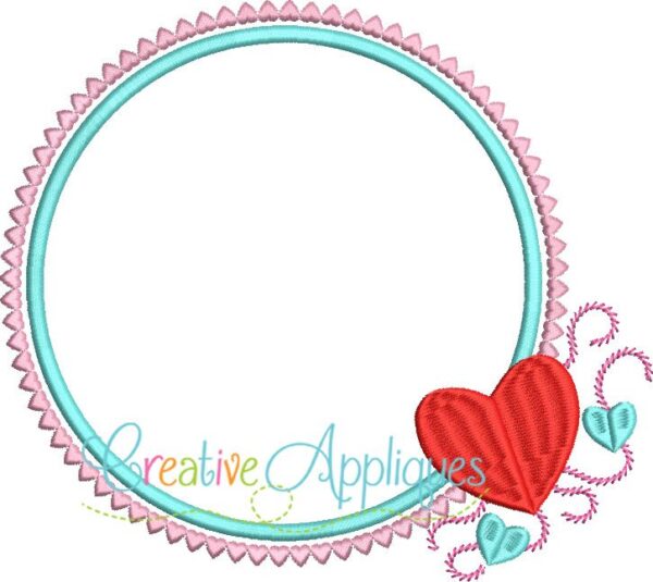 Hearts Monogram Applique + SVG Frame - Image 2