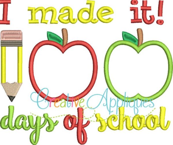 I made it 100 Days of School Applique - Image 2