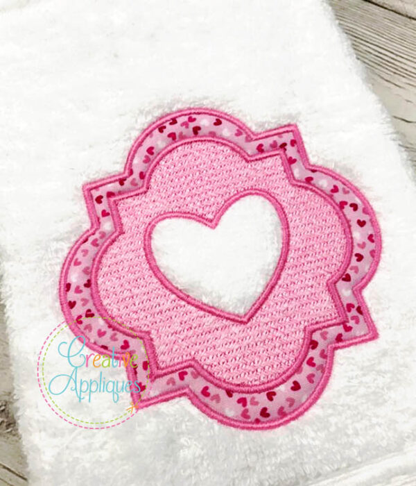 Embossed Quatrefoil Heart Embroidery - Image 2