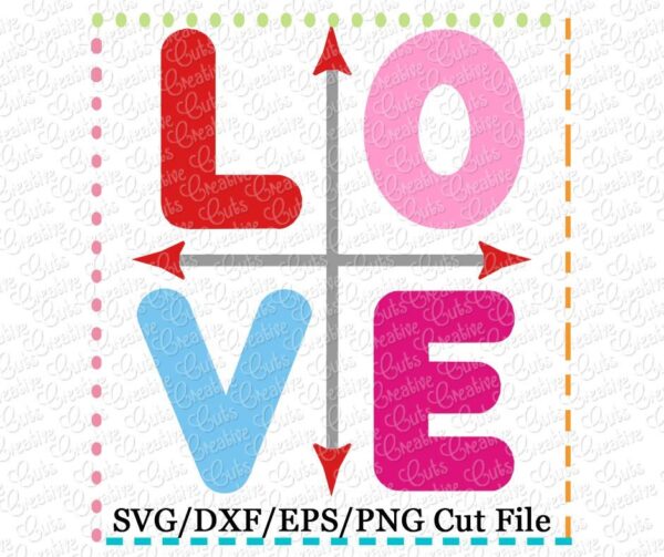 Love Arrows Cutting File SVG DXF EPS