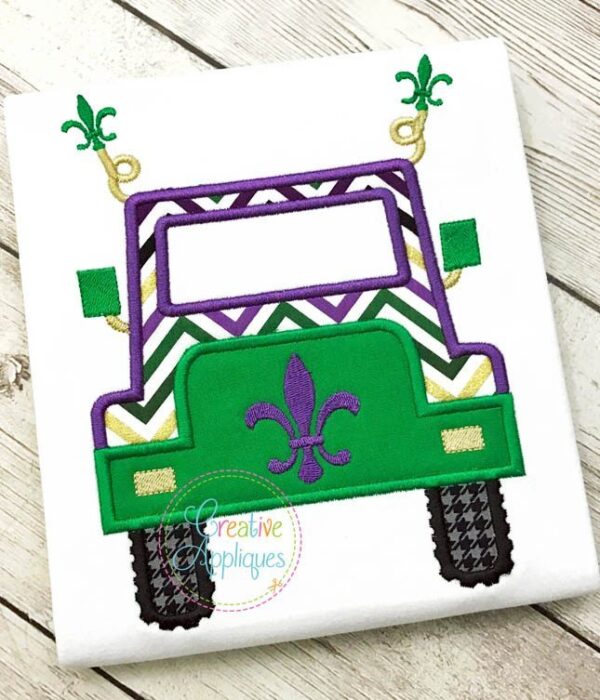 Mardi Gras Jeep Applique