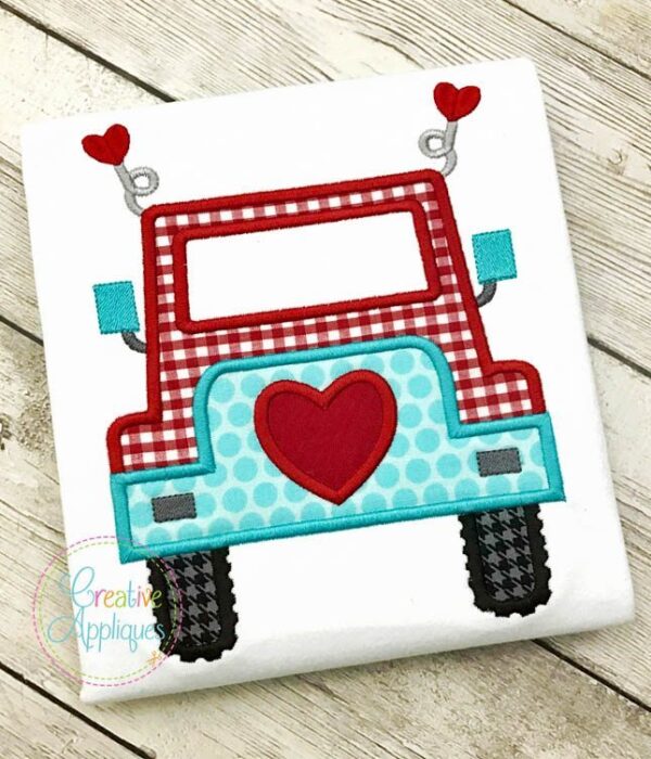 Valentine Jeep Applique