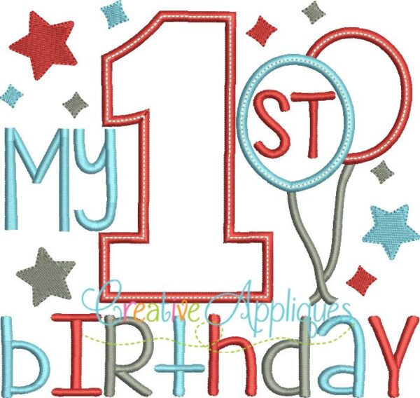 My 1st Birthday Applique - Image 2