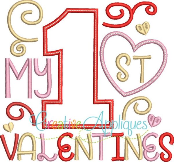 My 1st Valentines Applique - Image 3