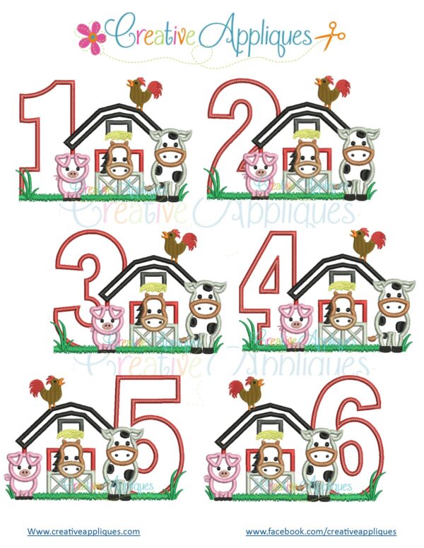 Barn Farm Birthday Number Set - Image 2