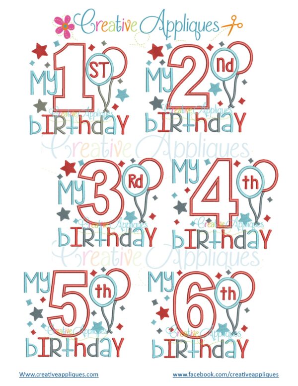 My Birthday Set Applique - Image 2