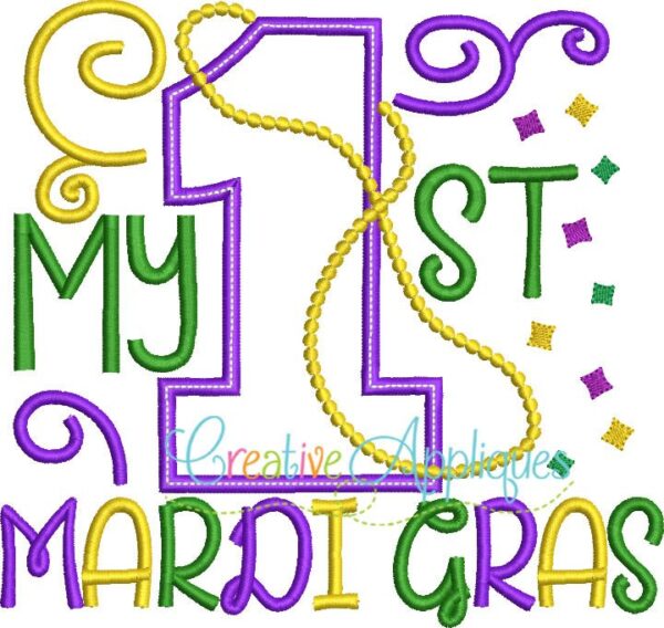 My 1st Mardi Gras Applique - Image 2