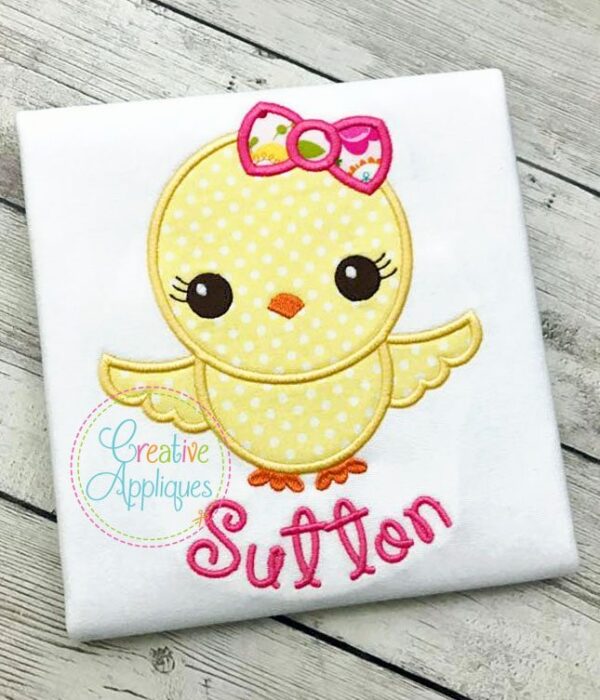 Baby Girl Chick Applique