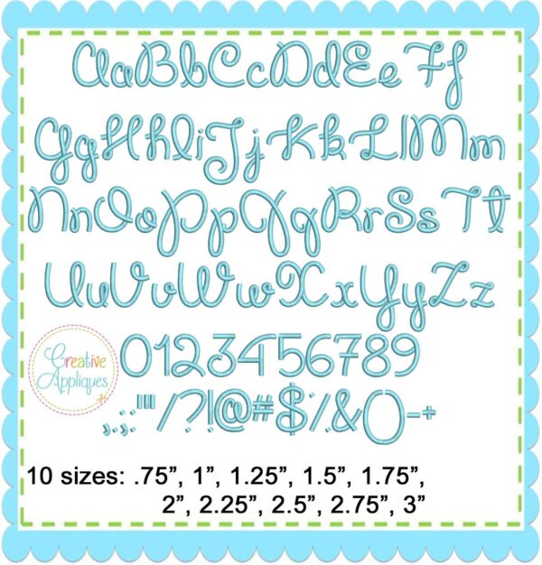 Cupcake Party Embroidery Alphabet Font - Image 2