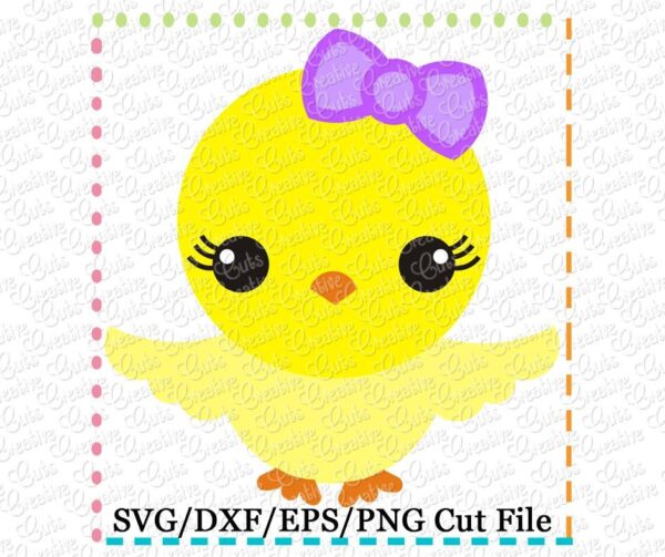 Baby Girl Chick Cutting File SVG DXF EPS