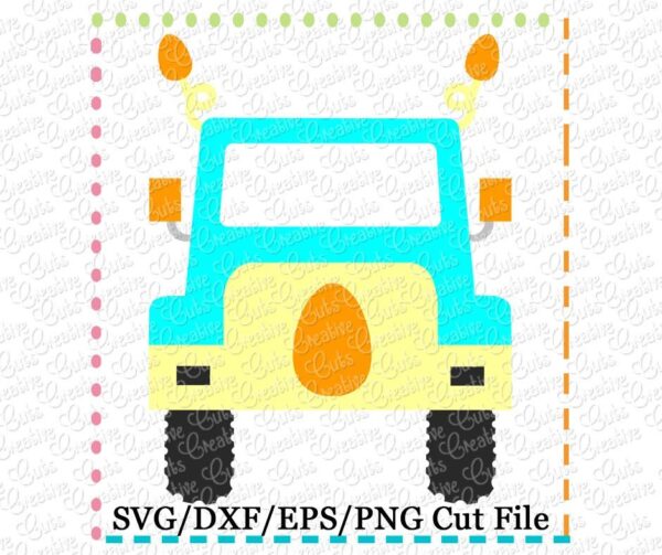 Easter Jeep Cutting File SVG DXF EPS