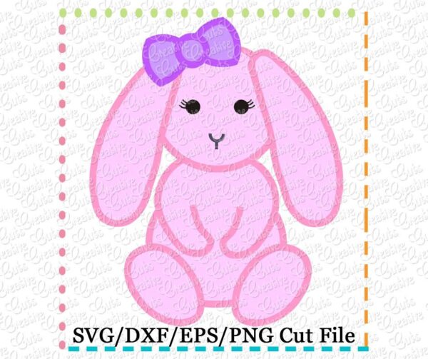 Floppy Bunny Girl Cutting File SVG DXF EPS