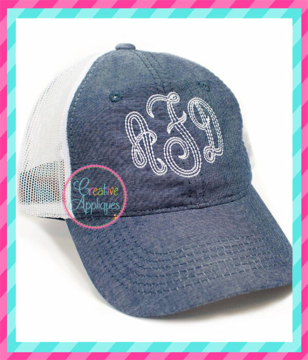 Empire Circle Floss Monogram Embroidery Font SMALL - Image 2