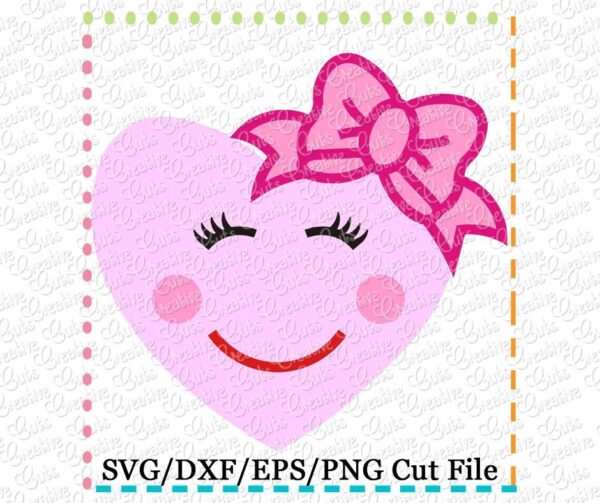 Happy Heart Cutting File SVG DXF EPS