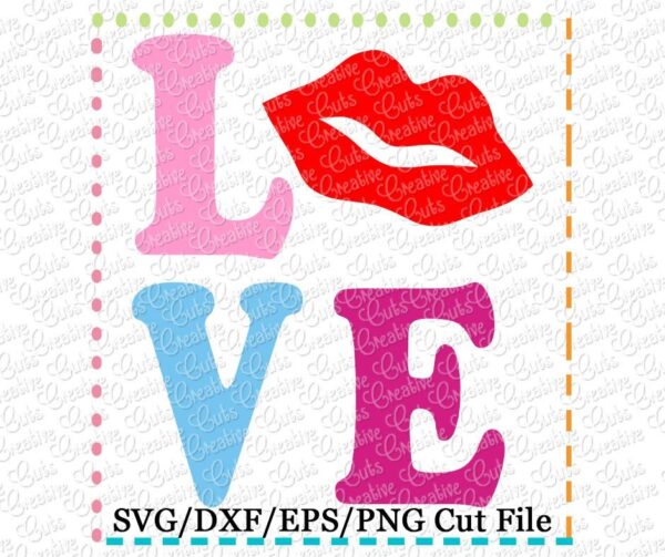 Love Kiss Cutting File SVG DXF EPS