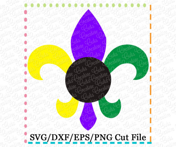 Fleur De Lis Monogram Cutting File SVG DXF EPS