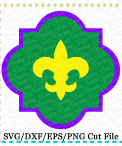 Split Fleur De Lis SVG Cut Print Clipart