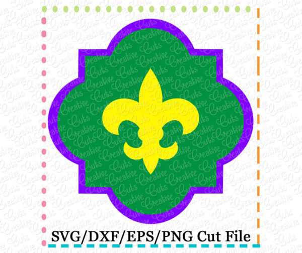 Quatrefoil Fleur De Lis Cutting File SVG DXF EPS