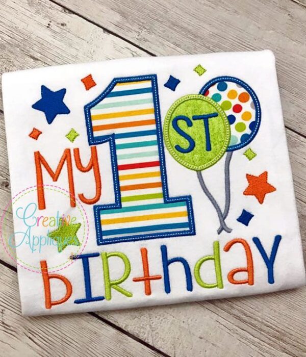 My 1st Birthday Applique - Image 3