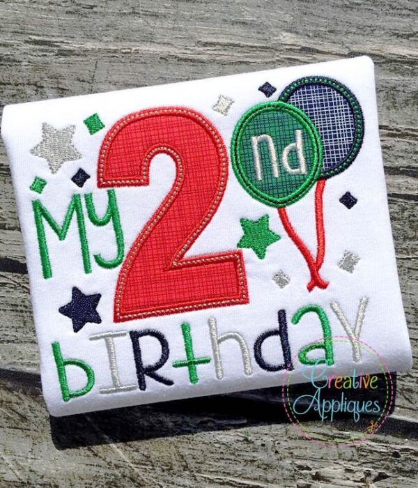 My 2nd Birthday Applique