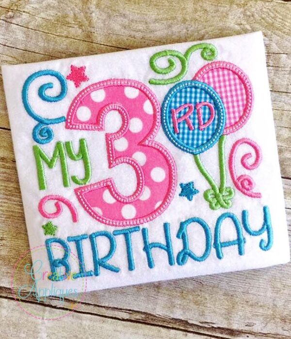 My Birthday Set Girl Applique - Image 3